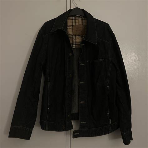 vintage burberry jacket mens|vintage Burberry denim jacket.